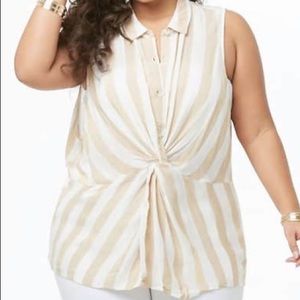 NWOT twist front sleeveless top